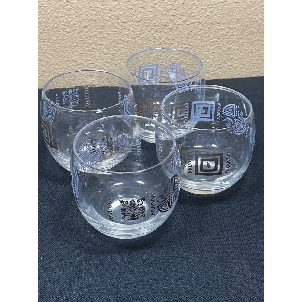 Vintage Stemless Wine Glass Set